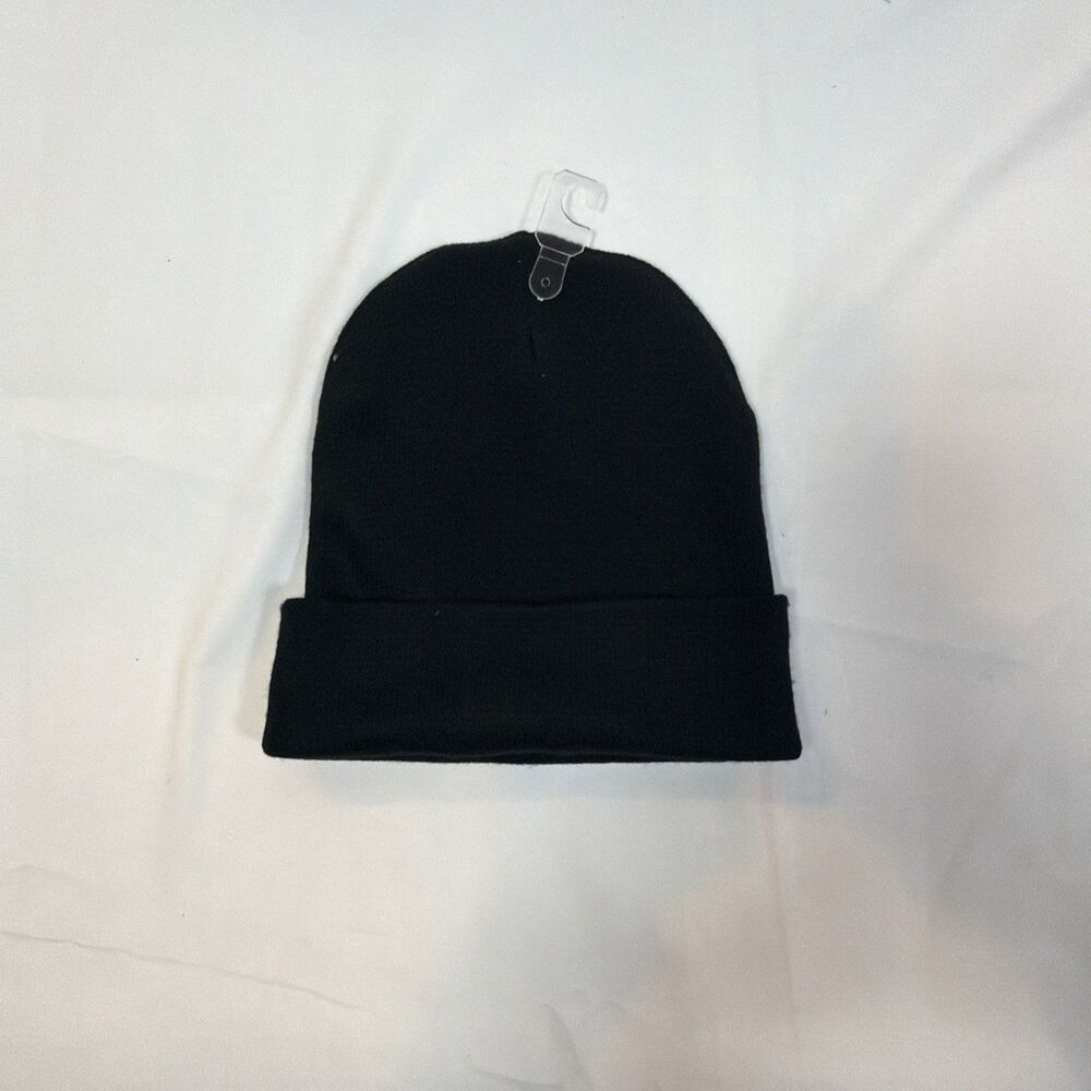Goodfellow & Co Men’s Beanie Hat One Size Solid Pattern Color Black